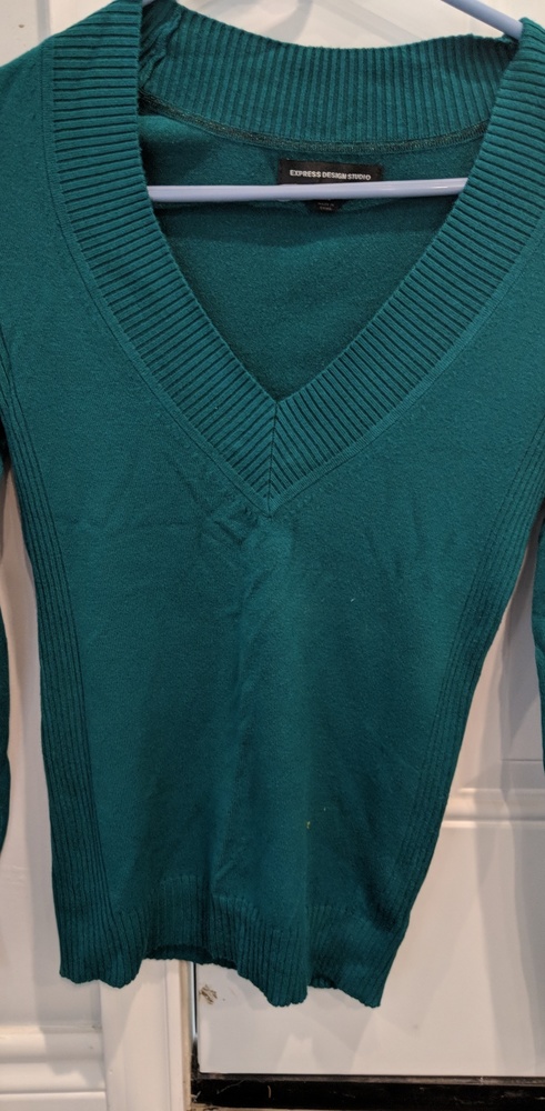 Green sweater Express XS